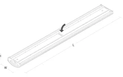 Kjøkkenbelysning Tak|Lysarmaturer & Led Panel>Sg Armaturen As Wave 1200 takarmatur 42W 4000K IP44 IK06 m/sensor - Hvit