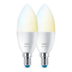 Led-Smartlyspærer|Led-Pærer E14 Sokkel>WiZ E14 Mignon Lyspære 4,9W 2700-6500K Wifi - 2 pakning