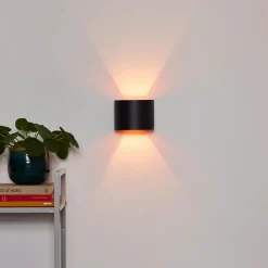 Vegglamper Med Opp/Ned Lys>Lucide Xio round vegglampe opp/ned