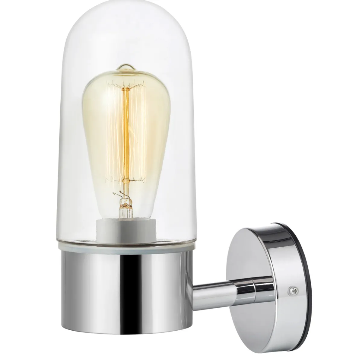 Baderomsbelysning Vegg>Marksløjd Zen vegglampe IP44 - Krom/klar - Krom / Klar