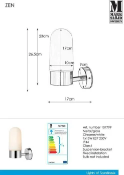 Baderomsbelysning Vegg><noscript><img width=