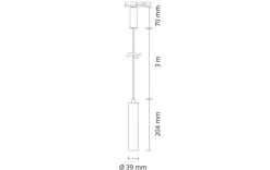 Kjøkkenbelysning Tak|Takpendler>Sg Armaturen As Zip Tube Micro pendel 7W LED 2700K - B VARE Messing